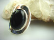 bpe2538 KLASYCZNA CZARNULKA - Pierścień z czarnym onyksem ONYKS - regeneruje SERCE, EGZEMY,PAMIĘĆ r.15 Srebro 925 # - 7