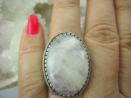 bpe5742 Biżuteria Orientalna !!! Masywny 21 gramów !! Pierścień KAMIEŃ KSIĘŻYCOWY r.21/ r.22 szeroka obrączka Srebro 925 #