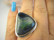 bpe8502 Niezwykły Gruby duży OKAZ 18g Okaz Pierścień Pierścionek naturalna CHRYZOKOLA I AZURYT r.19 Srebro 925 # - 4