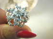 bpee4163 BOSKO PIĘKNA GWIAZDA WIECZORU Pierścień Pierścionek naturalne Blue Topazy, Blue Topaz oraz Cyrkonie r.15 SREBRO RODOWANE 925 # - 10