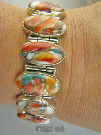 bb3877 Wielobarwna ZŁOCISTA  Ostryga Klasyczna Duża 37G Bransoleta TURKUS OSTRYGOWY MIEDZIANY 9 sztuk Turkus OSTRYGA Muszla złota MIEDZ lśniące Srebro 925 #