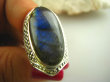 bpe3339 EGZOTYCZNA DAMA !!! Orientalny Masywny 16 g ! Duży Pierścień Labradoryt Spektrolit - kamień Zorzy Polarnej r.16/r.17 Srebro 925 # - 4