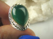 bpe6888 BIŻUTERIA EGZOTYCZNA !!! Przepiękny Delikatny Pierścień Zielony ONYKS - regeneruje SERCE, EGZEMY, PAMIĘĆ r.15 Srebro 925 # - 9