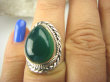 bpe6888 BIŻUTERIA EGZOTYCZNA !!! Przepiękny Delikatny Pierścień Zielony ONYKS - regeneruje SERCE, EGZEMY, PAMIĘĆ r.15 Srebro 925 # - 7