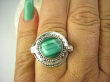 bpe8244 Biżuteria Orientalna !!! Otwierany Pierścionek Pierścień na Zdjęcia, Marzenia lub truciznę SEKRETNIK zielony Malachit r.16/r.17 Srebro 925 # - 7