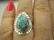 bpe4240 Przepiękny Delikatny Pierścień NATURALNY TURKUS w orientalnej oprawie Turkusy r.18/ r.19 Srebro 925 # - 5