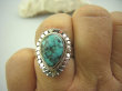 bpe4240 Przepiękny Delikatny Pierścień NATURALNY TURKUS w orientalnej oprawie Turkusy r.18/ r.19 Srebro 925 # - 6