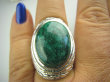 bpe3406 Duży 18 g ! Wspaniały Pierścień naturalny Szmaragd Indyjski SZMARAGDY CUDO r.16 Srebro 925 # - 2