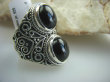 bpe5931 Orientalny Pierścień z onyksami ONYKS regeneruje SERCE, EGZEMY, PAMIĘĆ r.13 Srebro 925 # - 4