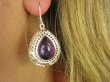 bke910 WOOW EKSKLUZYWNE  Zjawiskowo piękne ażurowe LEKKIE i DUŻE Kolczyki Fioletowy Ametyst angielskie zapięcie Srebro 925 - 7