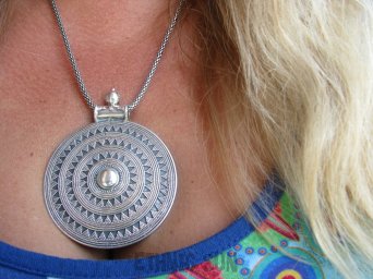 bwe3301 Marokański Gigant 36G Orientalny UNIKAT Duży 7.7 cm/6 cm  !!!! Duży Długi Wisior Cały ze Srebra marokańskie wzornictwo Maroko SREBRO 925 #