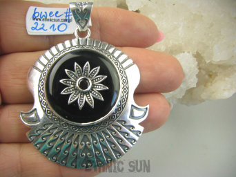 bwee2210 CACKO !! Duży 20G Wisior marokańskie wzornictwo 6cm Maroko Onyks regeneruje Serce, Egzemy, Pamięć, Granaty SREBRO 925 #