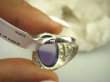 bpe8361 Delikatny Pierścień Pierścionek naturalny Fioletowy Ametyst - kamień mądrości r.17 ażurowa obrączka Srebro 925 # - 5