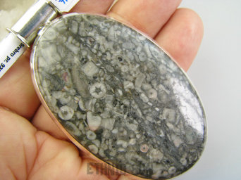 bwe3730 Żółwiowy OLBRZYM Duży Wisior 7.3 cm/ 4.1 cm  cm i 35 g !! KOJĄCA moc natury szaro-grafitowy JASPIS KRAJOBRAZOWY Srebro 925 #