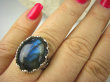 bpe6812 Biżuteria Orientalna !!! Egzotyczny Pierścień LABRADORYT Spektrolit - kamień Zorzy Polarnej r.24 SREBRO 925 # - 5