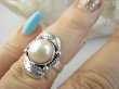 bpee4439 Delikatny Pierścień Pierścionek hodowlana prawdziwa PERŁA r.12 Srebro 925 - 4