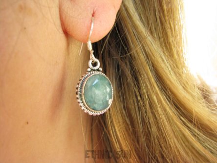 bkee1010 Lekkie Delikatne Kolczyki ze szmaragdami indyjskimi SZMARAGD Szmaragdy Srebro 925