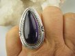 bpe9102 DUŻY PIĘKNY OKAZ DŁUGI 3.8 cm Egzotyczny Pierścień Pierścionek AMETYST Kamień Mądrości r.20 Srebro 925 # - 7