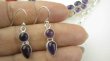 bn1583 Komplet biżuterii naszyjnik i kolczyki 44 gramy Przepiękna Kolia Regulowany max 49,50cm Naszyjnik Fioletowy Ametyst Srebro 925 # - 9