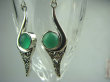 bke748 Delikatne Lekkie Podłużne Kolczyki ZIELONY ONYKS - regeneruje SERCE, EGZEMY, PAMIĘĆ Srebro 925 - 7