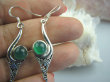 bke748 Delikatne Lekkie Podłużne Kolczyki ZIELONY ONYKS - regeneruje SERCE, EGZEMY, PAMIĘĆ Srebro 925 - 8