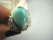 bpe4488 Miętowy naturalny TURKUS - opiekun ciała i duszy Pierścień Turkusy r.17 Srebro 925 # - 3