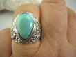 bpe4488 Miętowy naturalny TURKUS - opiekun ciała i duszy Pierścień Turkusy r.17 Srebro 925 # - 5