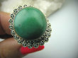 bpe5761 WYJĄTKOWO PIĘKNY Pierścień z Naturalnym Turkusem zielony TURKUS - opiekun ciała i duszy r.17 Srebro 925 # - 2