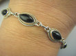 bb1976 Przepiękna Egzotyczna Bransoleta z onyksami 6 szt ONYKS - kamień zadaniowy zdobione Srebro 925 - 2