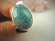bpe6343 Klasyczny Niezwykły OKAZ Pierścień naturalny błękitno turkusowy TURKUS Turkusy r.15 Srebro 925 # - 7
