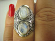 bpe6889 Biżuteria Egzotyczna Ażurowy Pierścień KAMIEŃ KSIĘŻYCOWY r.15 zdobione Srebro 925 # - 4