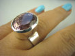 bpee3417 Śliczniutki Rzadkość DWUBARWNY Cudny PIERŚCIEŃ RZADKI AMETRYN -  NAJWYŻSZA JAKOŚĆ KAMIENIA r.16/ r.17 Srebro 925 # - 2