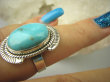 bpe8541 Niezwykły OKAZ Pierścień Pierścionek naturalny Błękitny TURKUS ARIZONA Turkusy r.16 egzotyczne Srebro 925 # - 3
