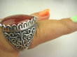 bpe4771 Duży 17g PIERŚCIEŃ CZERWONY ONYKS - SERCE, EGZEMY,PAMIĘĆ r.19/ r.20 pięknie zdobione Srebro 925 # - 4
