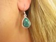 bke1080 Duże KROPLE Kolczyki Rzadka Wielobarwna CHRYZOKOLA AZURYT Lśniące Srebro 925 - 7
