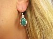 bke1080 Duże KROPLE Kolczyki Rzadka Wielobarwna CHRYZOKOLA AZURYT Lśniące Srebro 925 - 3