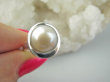 bpee4408 Delikatny Pierścień Pierścionek prawdziwa hodowlana Biały PERŁA r.13 lśniące Srebro 925 - 6