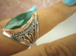 bpee3412 SZMARAGDOWY KLEJNOT - Piękny delikatny ażurowy Pierścień zielony Szmaragd Indyjski Szmaragdy r.16 Srebro 925 # - 2
