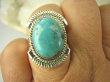 bpe8526 Niezwykły OKAZ Pierścień Pierścionek naturalny TURKUS ARIZONA Turkusy r.16 egzotyczne Srebro 925 # - 5