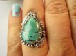 bpe9203 Biżuteria Egzotyczna PIERŚCIEŃ Pierścionek z naturalnym Turkusem Turkus - opiekun ciała i duszy Turkusy r.19 Srebro 925 # - 2