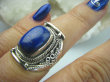 bpe5157 Orientalny Pierścień granatowy Lapis Lazuli - strażnik prawdy i mądrości r.15/r.16 Srebro 925 # - 2