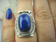 bpe5157 Orientalny Pierścień granatowy Lapis Lazuli - strażnik prawdy i mądrości r.15/r.16 Srebro 925 # - 3