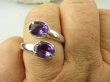 bpee3960 Finezyjny Lśniący Delikatny Pierścień rozmiar REGULOWANY r.16, r.17,r.18, r.19, r.20 Pierścionek Fioletowy Ametyst - kamień mądrośći SREBRO 925 # - 3