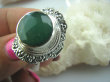 bpee2770  Ekskluzywny Pierścień zielony Szmaragd Indyjski Szmaragdy r.15 Srebro 925 # - 3