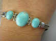 bb3102 PRZEPIĘKNA Elegancka Bardzo Wygodna Bransoleta z Naturalnymi Turkusami !!! Błękitny Turkus ARIZONA Turkusy Srebro 925 # - 3