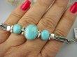 bb3102 PRZEPIĘKNA Elegancka Bardzo Wygodna Bransoleta z Naturalnymi Turkusami !!! Błękitny Turkus ARIZONA Turkusy Srebro 925 # - 5