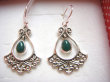 bke1113 Orientalne Uwodzicielki !!! Ażurowe Lekkie Kolczyki z Onyksami Zielony Onyks Srebro 925 - 5