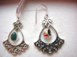 bke1113 Orientalne Uwodzicielki !!! Ażurowe Lekkie Kolczyki z Onyksami Zielony Onyks Srebro 925 - 7