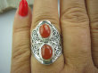 bpe5096 Egzotyczny Pierścień czerwony Onyks -  regeneruje SERCE, EGZEMY, PAMIĘĆ r.18 Srebro 925 # - 4
