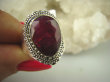 bpee3641 Malinowa Pokusa - Delikatny Pierścień Rubin Indyjski Rubiny r.17 Srebro 925 - 9